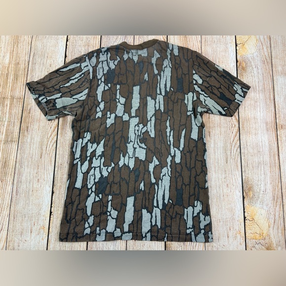 Vintage 80s Camo Trebark Single Stitch Pocket T Shirt Youth Large - Picture 2 of 6